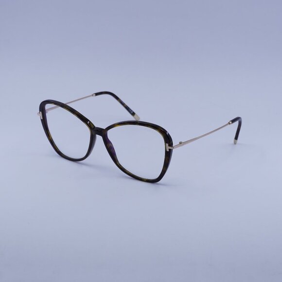 Tom Ford FT5769-B 052 Eyeglasses Dark Havana/Gold 56mm Cat Eye Frame - Picture 1 of 9